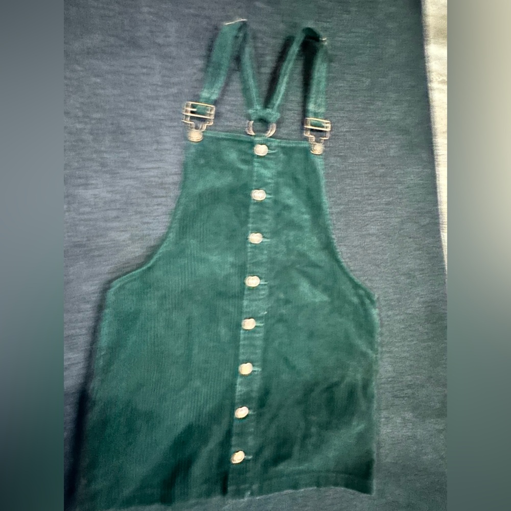 Green Corduroy skirt overall